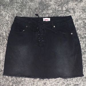 Black jean skirt
